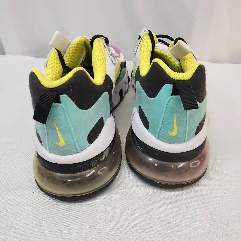 Nike Air Max 270 React Size 7y Girls Women's Size 8.5 Geometric Bright Violet At